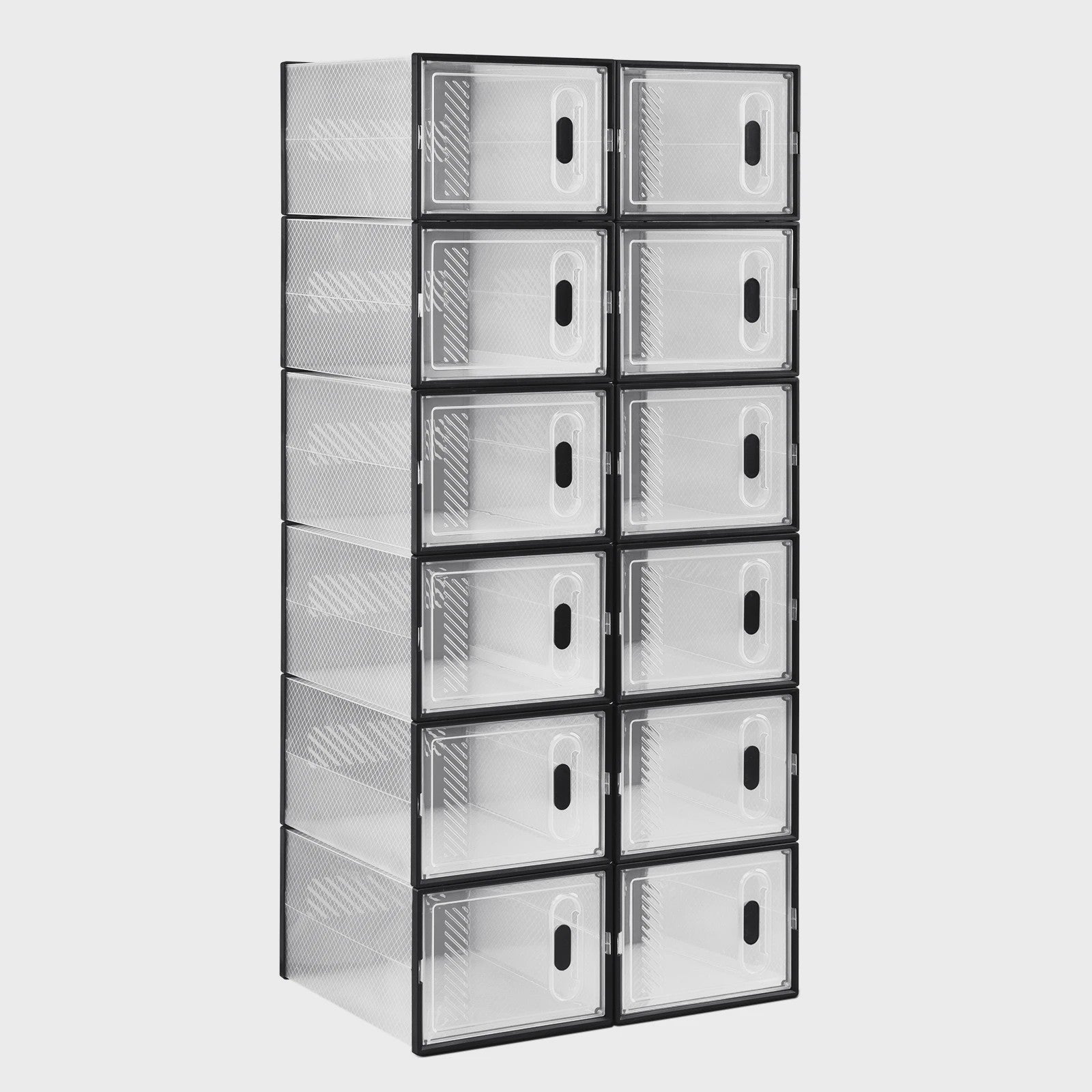 Stapelbare Transparante Schoenenboxen met Magneetdeur - 8, 12 of 18 Stuks