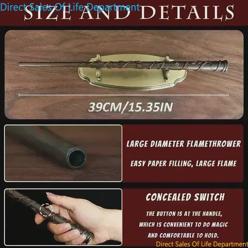 Magische Vuurspuwende Toverstaf - LED Verlichting voor Cosplay, Halloween & Kerst