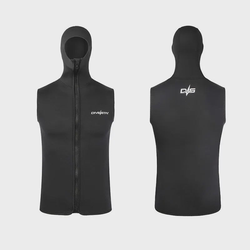 3mm Neopreen Duikvest met Capuchon - Mouwloos, Warm en Sneldrogend voor Duiken, Surfen & Snorkelen