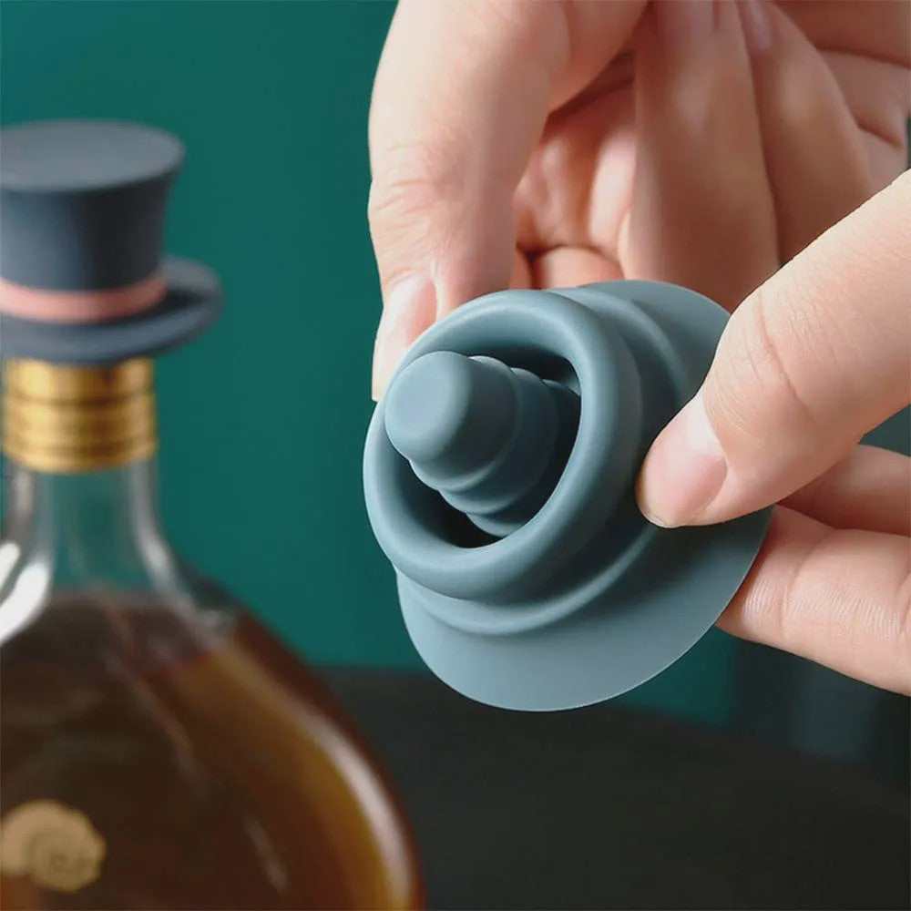 Unieke Wijnflesstopper 'Magic Hat' - Siliconen Afsluiting voor Flessen