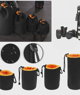 Waterdichte Neopreen Cameralens Pouch - Zachte Beschermhoes voor Digitale SLR Camera's