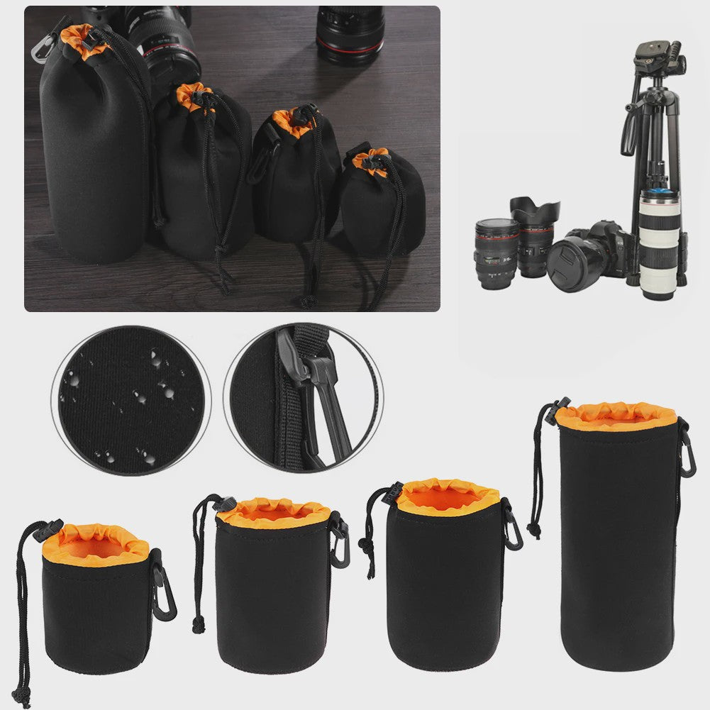 Waterdichte Neopreen Cameralens Pouch - Zachte Beschermhoes voor Digitale SLR Camera's