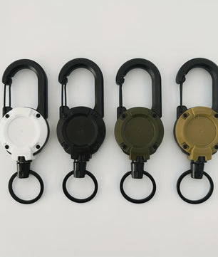 Intrekbare Sleutelhanger met Karabijnhaak - Heavy Duty Clip voor Tassen & Outdoor