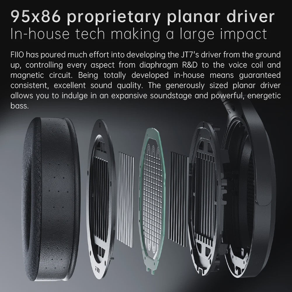 FiiO JT7 Over-Ear Planar Magnetische Audiofiele Koptelefoon