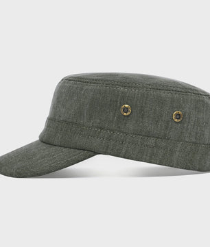 Verstelbare Katoenen Twill Militaire Pet voor Heren en Dames - Vintage Stijl Flat Top Cap