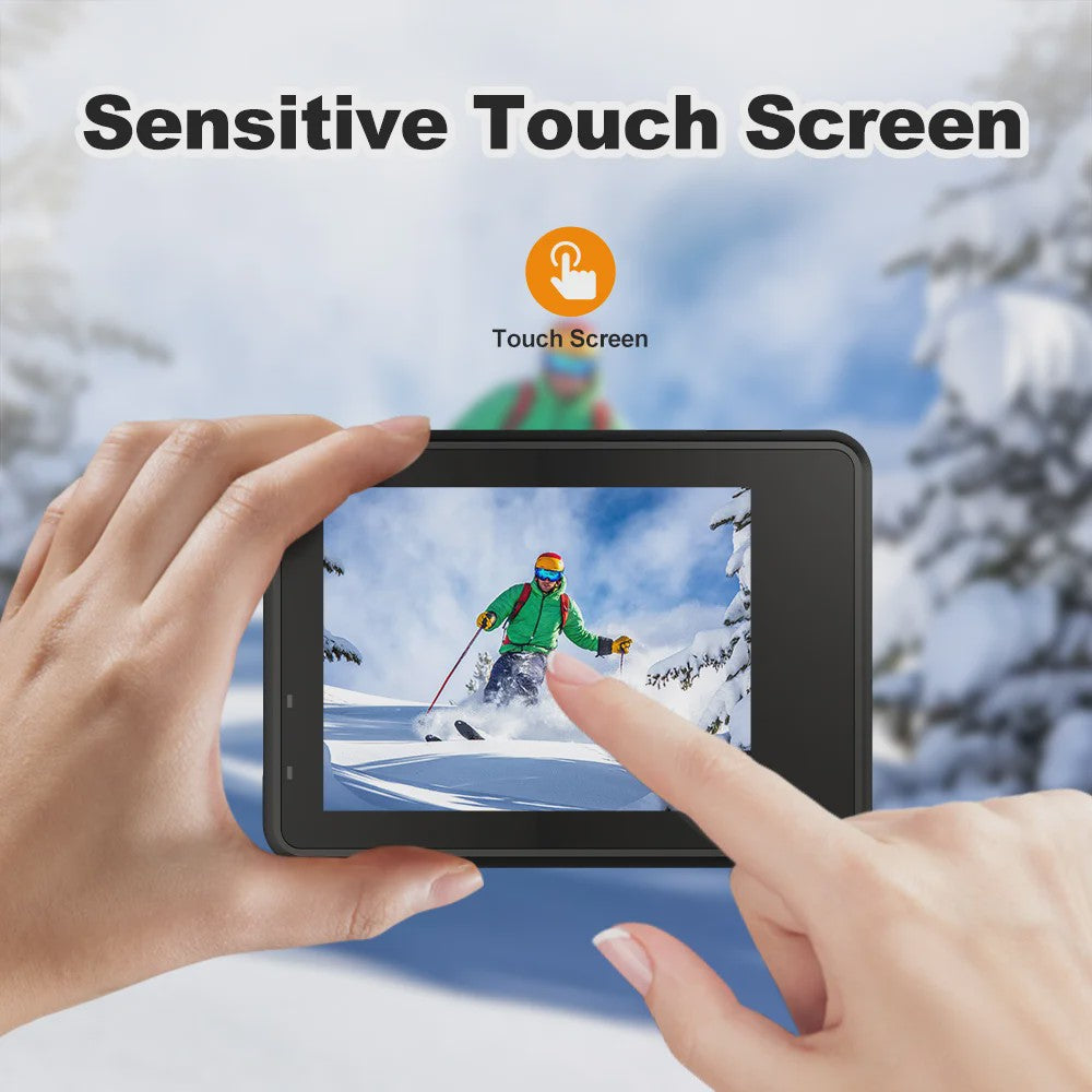 Ourlife 5K Action Camera met 2.0" Touchscreen, WiFi, 170° Groothoek & 30M Waterdicht