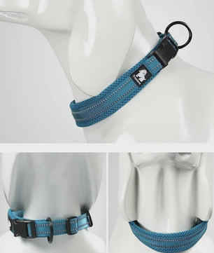 Truelove Verstelbare Hondenhalsband - Gewatteerd Mesh, 3M Reflecterend Nylon, Duurzaam & All-Weather, 8 Maten