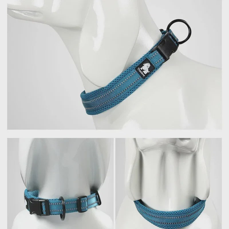 Truelove Verstelbare Hondenhalsband - Gewatteerd Mesh, 3M Reflecterend Nylon, Duurzaam & All-Weather, 8 Maten