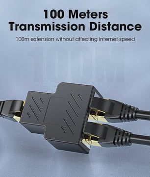 RJ45 Netwerk Splitter Adapter: Verdeel 1 Ethernet Poort naar 2
