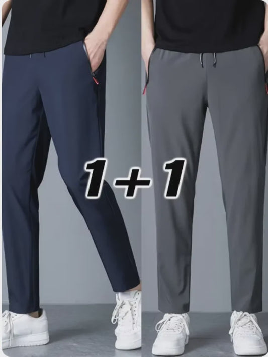 Herfst/Winter Heren Joggingbroek - 2-Pack Casual Stretch Broek met Elastische Taille