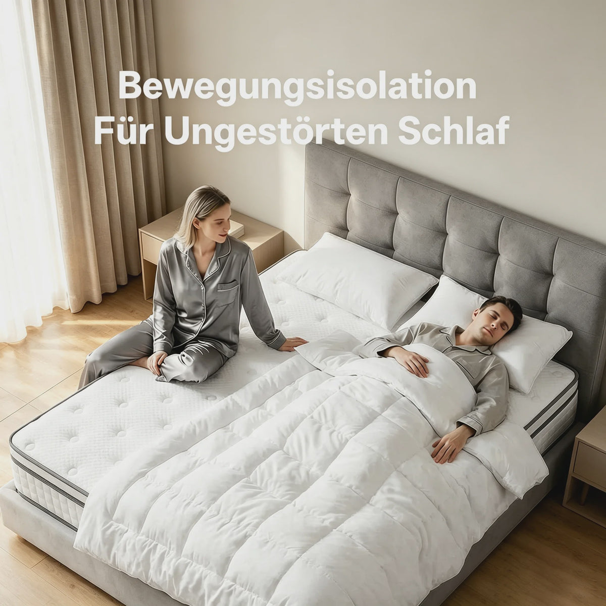 Hybride Pocketvering Matras 140x200cm & 160x200cm - 25cm Dik, Ademend & Comfortabel