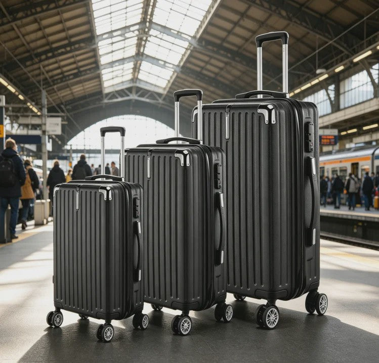 3-delige Hardcase Koffer Set: Lichtgewicht ABS Trolley met TSA Slot en Spinner Wielen