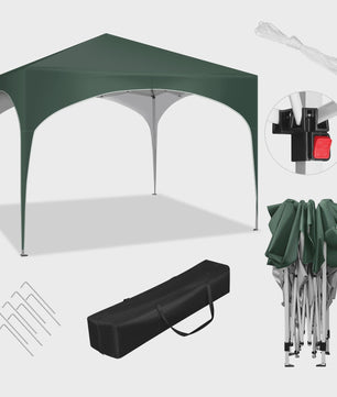 WOLTU 3x3m Waterdichte Partytent Gazebo - Inklapbaar & Snel Opzetbaar voor Tuin & Markt