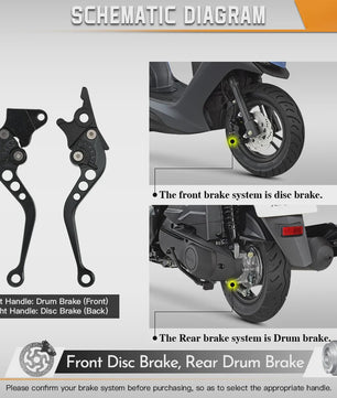 Universele Motor Remhendels Set - Verstelbaar Aluminium voor Voor Schijfrem & Achter Trommelrem