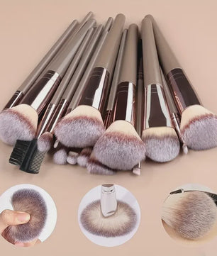 Professionele Make-up Kwasten Set (20 Stuks) - Foundation, Oogschaduw & Meer