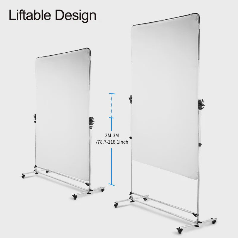 Mobiel Hefbaar Diffusiepaneel met Vlinderframe - 1.5x2m Soft Light Screen voor Fotografie