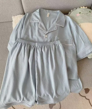 Heren Pyjamaset Korte Mouw & Shorts - Comfortabele Zomer Loungewear