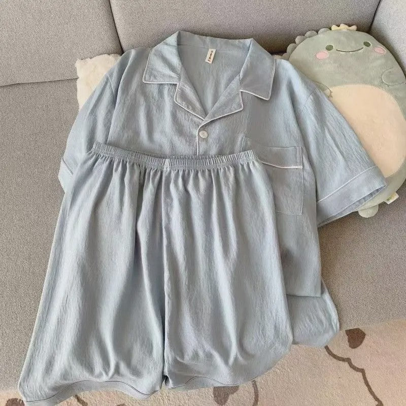 Heren Pyjamaset Korte Mouw & Shorts - Comfortabele Zomer Loungewear