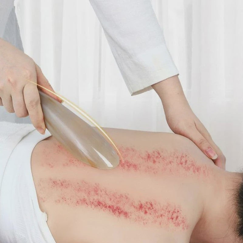 Natuurlijke Buffelhoorn Guasha Massage Tool - Ontspanning & Therapie