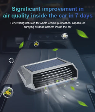 Zonne-energie Auto Luchtzuiveraar met Vibratiesensor - Automatische Werking