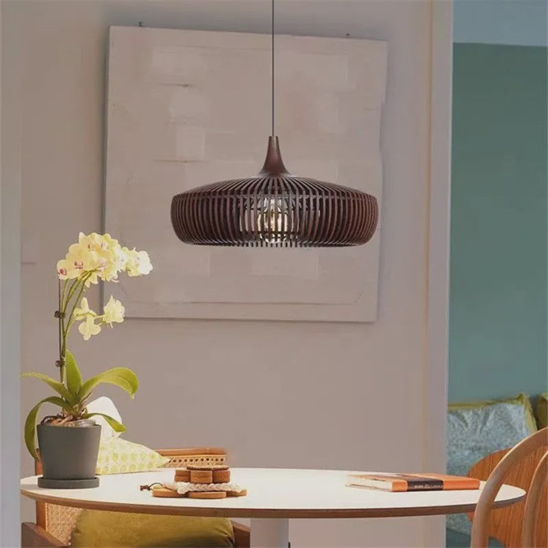 Wabi-Sabi Houten Hanglamp LED - Vintage Minimalistisch Design