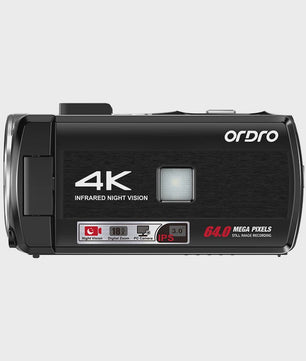 ORDRO Z36 4K Videocamera met 18x Digitale Zoom, Nachtzicht & 64MP - Vintage Vlog Camera