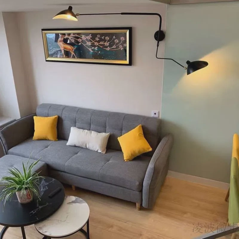 Industriële Zwarte Aluminium Wandlamp met Lange Arm - Verstelbaar LED Licht