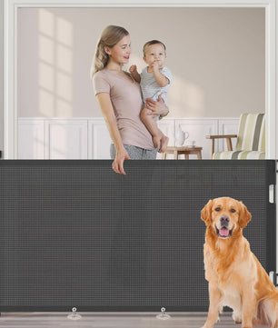 Intrekbare Baby- en Hondenhek - Geen Boren Nodig - Veiligheidshek voor Trappen en Deuropeningen