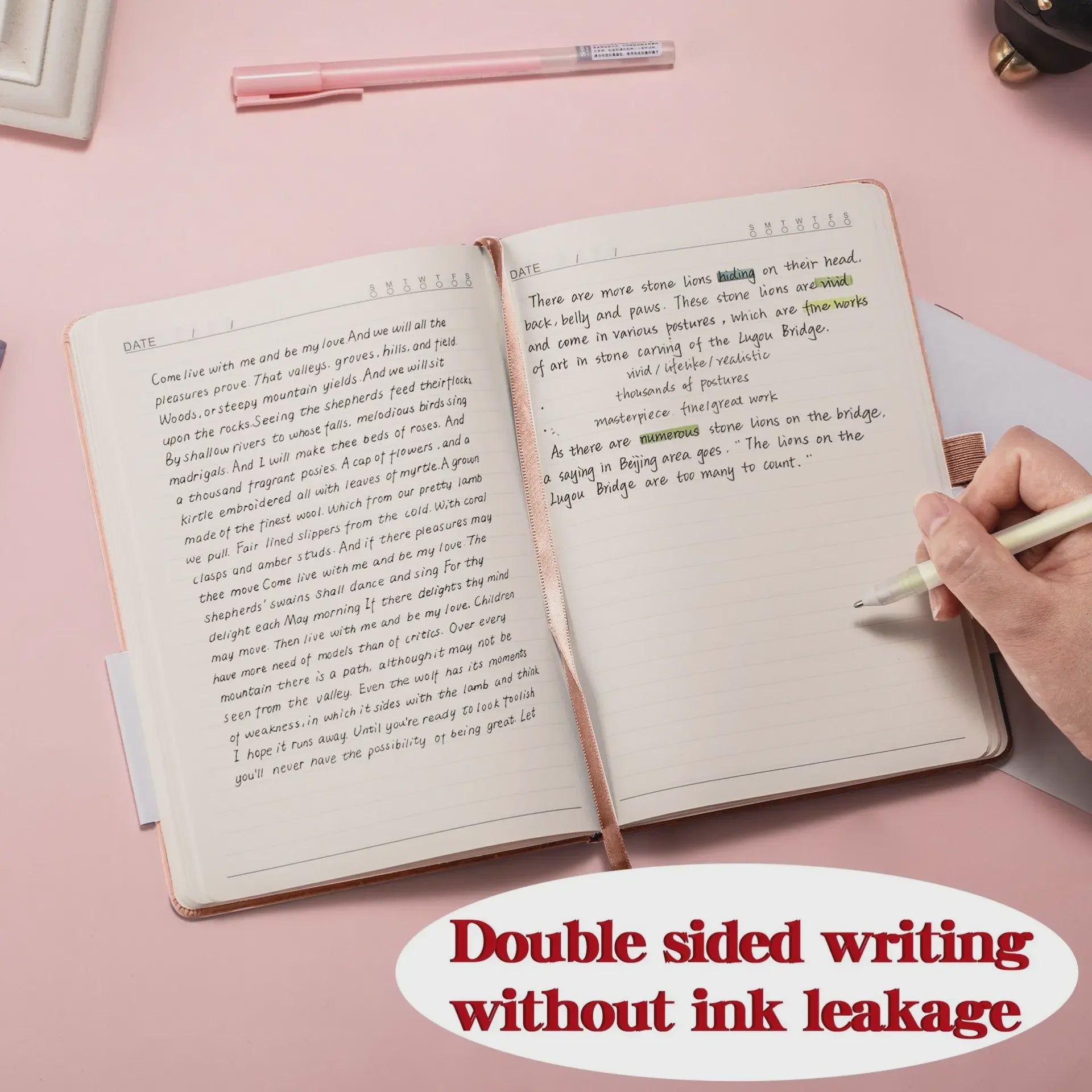 Hardcover A5/A6 Notitieboek met Elastische Band - PU Leer Dagboek
