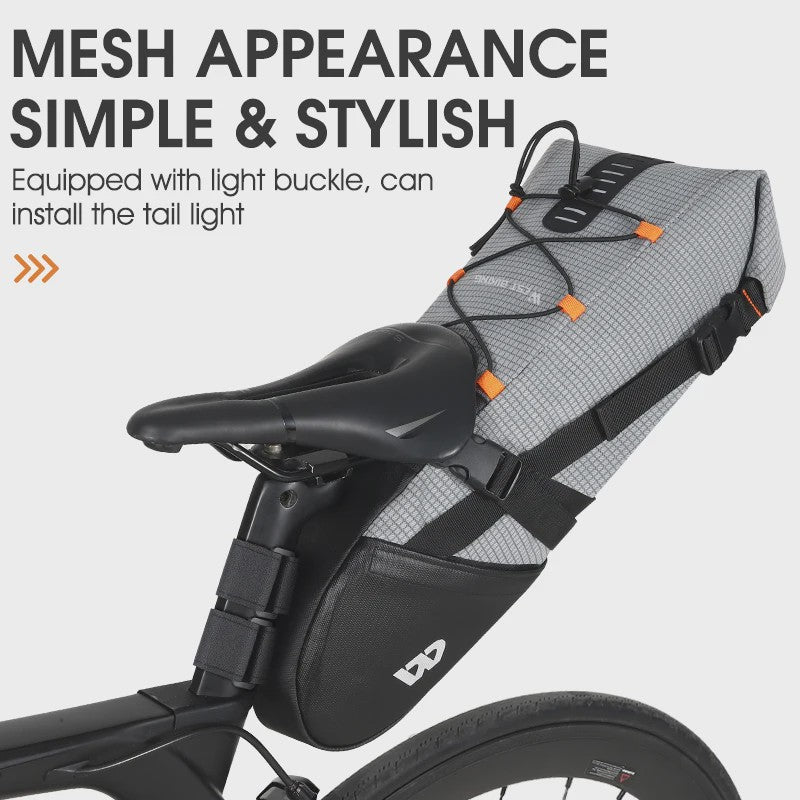 WEST BIKING Fietszadel Tas 10L - Waterdichte Onderzadel Opbergtas voor MTB & Racefiets