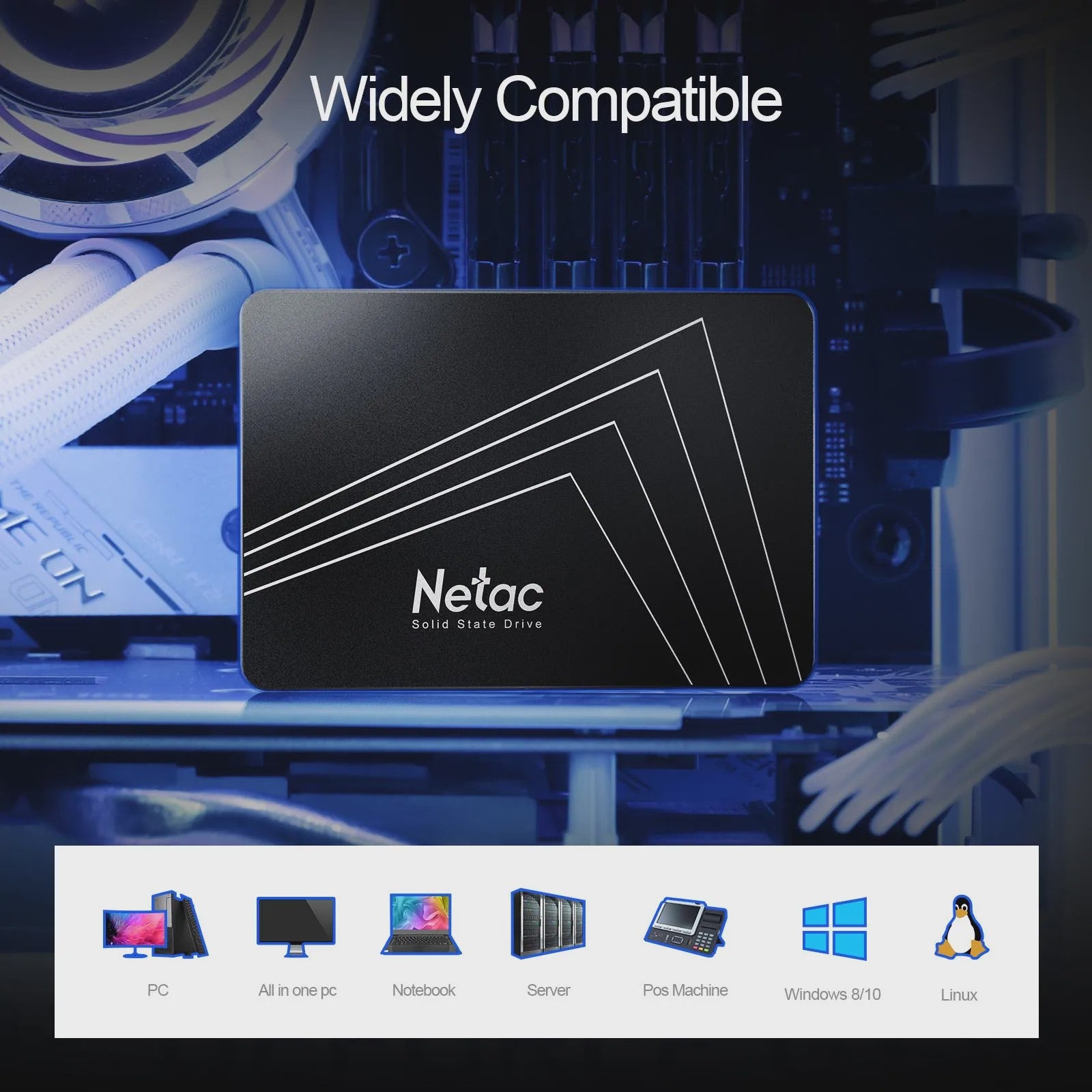 Netac 2.5" SATA III SSD - Snelle Interne Harde Schijf voor Laptop & PC (128GB-2TB)