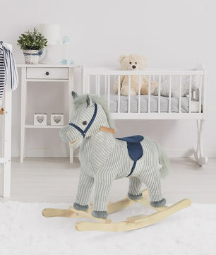 Homcom Children's Rocking Horse for Children +3 Years with Sound 73X35X64Cm Gray