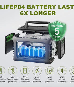 ALLPOWERS R600 Powerstation: 299Wh/600W LiFePO4 Accu voor Buiten, Camping & Thuis Backup (Optioneel Zonnepaneel)