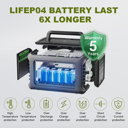ALLPOWERS R600 Powerstation: 299Wh/600W LiFePO4 Accu voor Buiten, Camping & Thuis Backup (Optioneel Zonnepaneel)