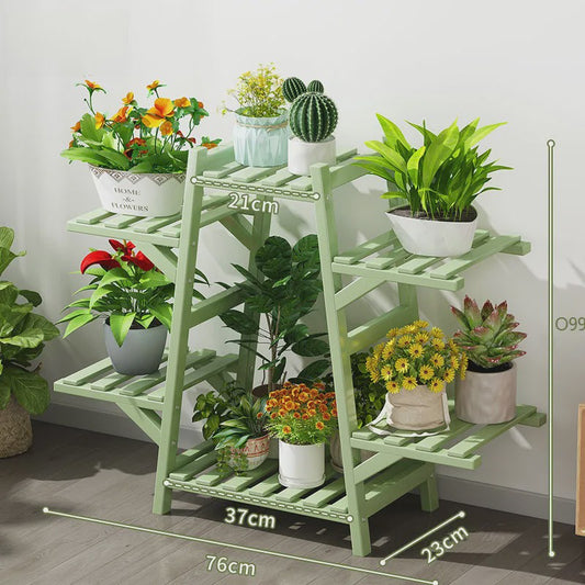 Houten Bloemenstandaard Multi-laags Balkon Plantenrek Woonkamer