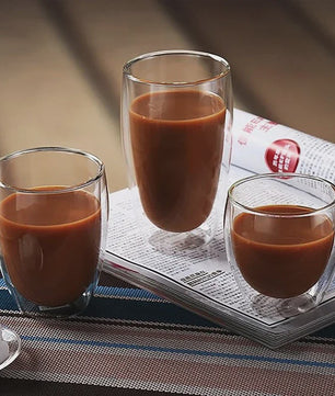 Dubbelwandige Glazen Mokken - Hittebestendig & Handgemaakt voor Koffie, Thee, Bier & Whiskey