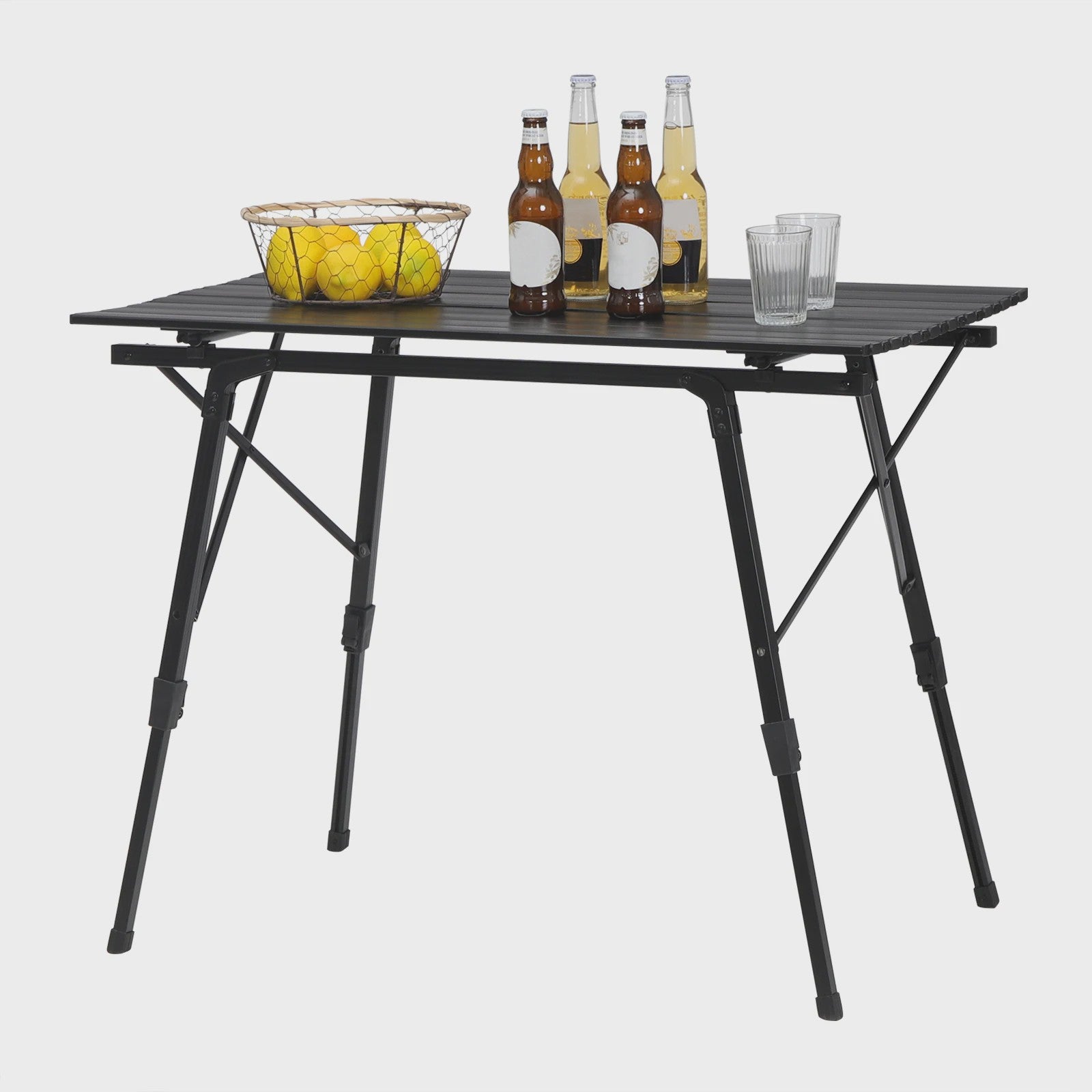 Opvouwbare Campingtafel - In Hoogte Verstelbaar | Ideaal voor Tuin, Picknick & Reizen