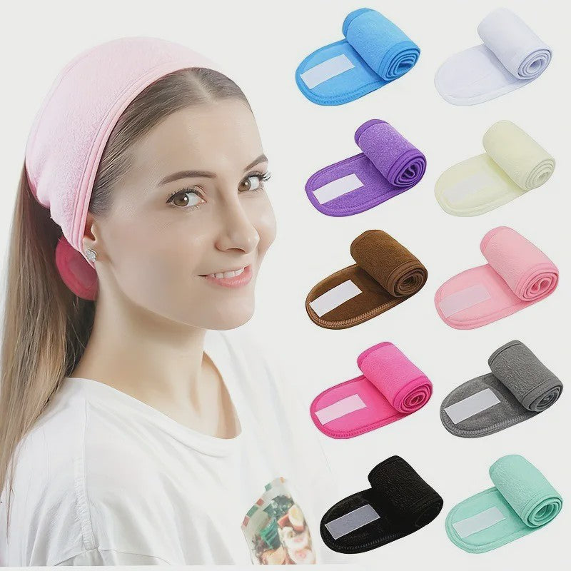 Verstelbare Make-up Haarband (5 Stuks) - Zachte Handdoekstof voor Gezichtsreiniging, Yoga & Spa
