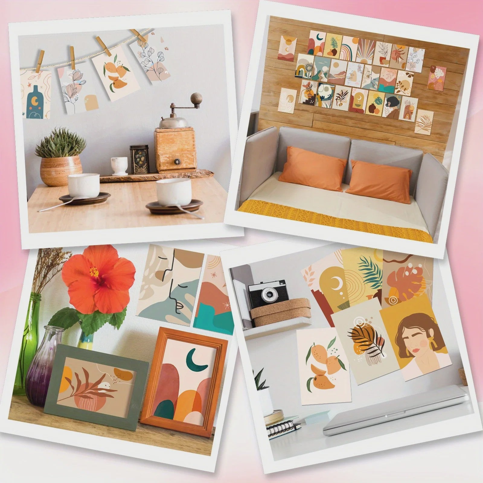 50x Postcard Set - Abstracte Kunst & Esthetische Wanddecoratie voor Slaapkamer