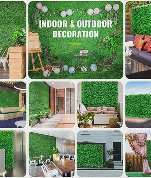 Kunstplant Muurdecoratie Buxus Hek Paneel - Realistische Groene Achterwand voor Privacy