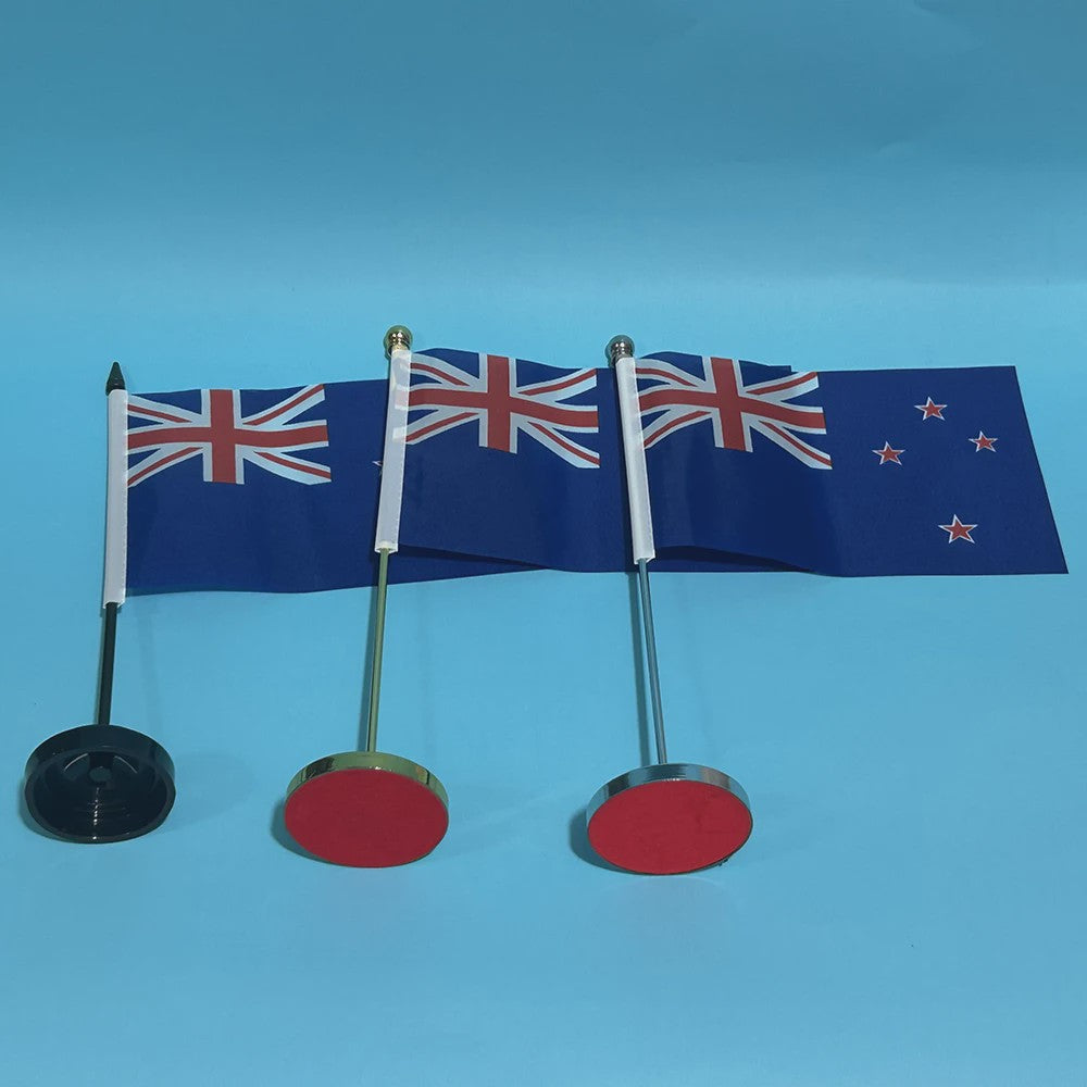 Nieuw-Zeeland Bureauvlag 14x21cm Polyester - Officiële Nationale Vlag