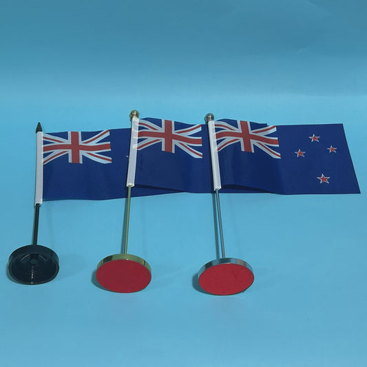 Nieuw-Zeeland Bureauvlag 14x21cm Polyester - Officiële Nationale Vlag