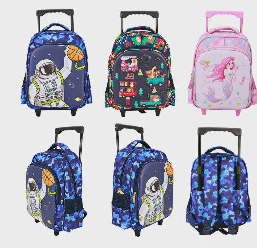 Kinder Trolley Rugzak met Wieltjes - Leuke Reisbagage voor Peuters en Kleuters