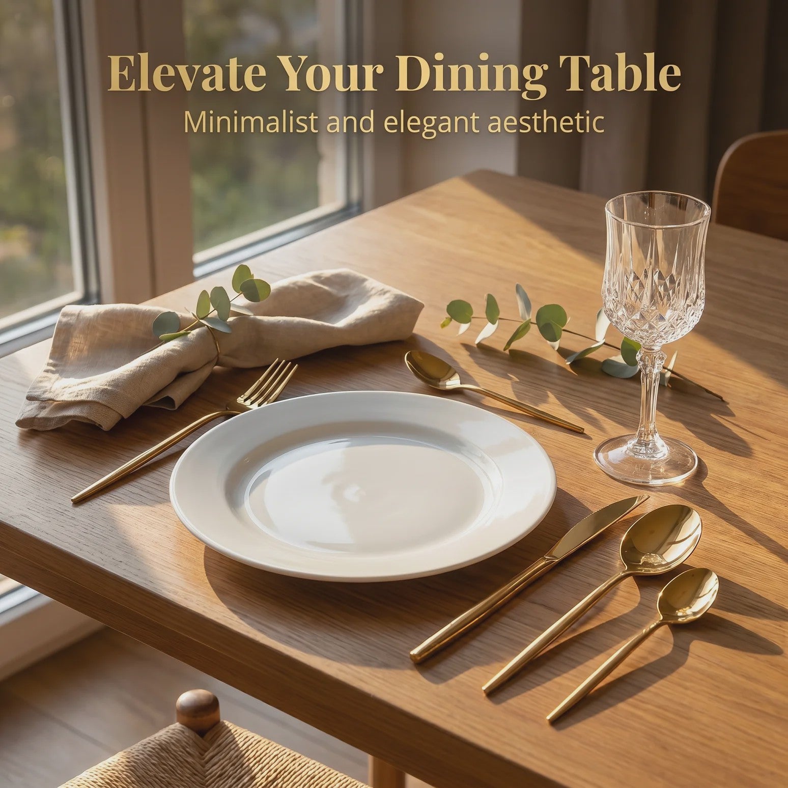 Gouden Bestekset 24 Delig - Luxe Stainless Steel Tafelbestek voor 6 Personen