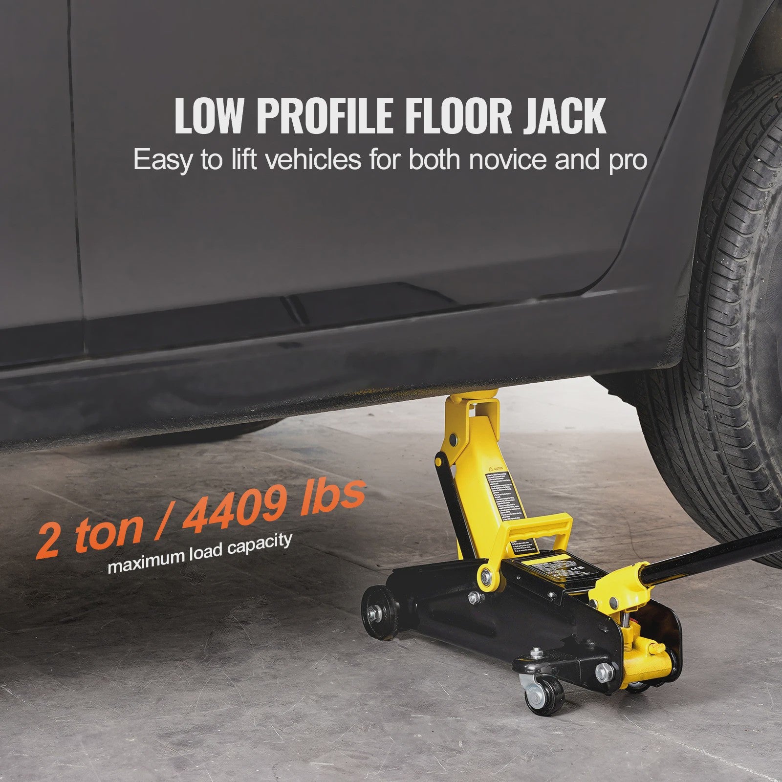 SucceBuy 2 Ton Hydraulische Garagekrik - Laag Profiel & Zwaar Uitvoering