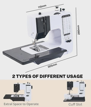 Compacte Naaimachine voor Beginners - 12 Steken & Voetpedaal