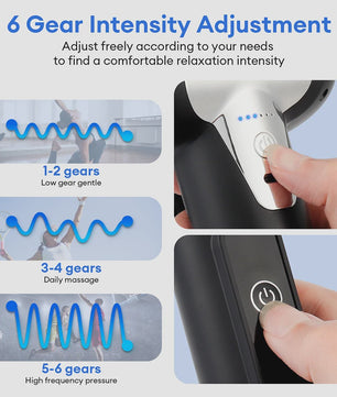 Professionele Massage Gun met 6 Koppen: Diepe Weefsel Vibratiemassage voor Herstel