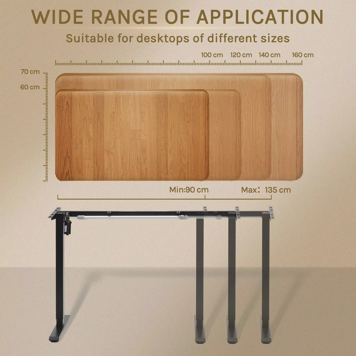 Elektrisch Verstelbaar Bureau Frame met Geheugenfunctie en USB-poort - Sta-bureau