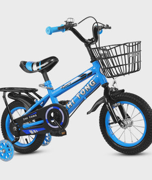 Kinderfiets 14/16 inch met Mandje - Verstelbare Hoogte - Voor Jongens en Meisjes (2-7 jaar)