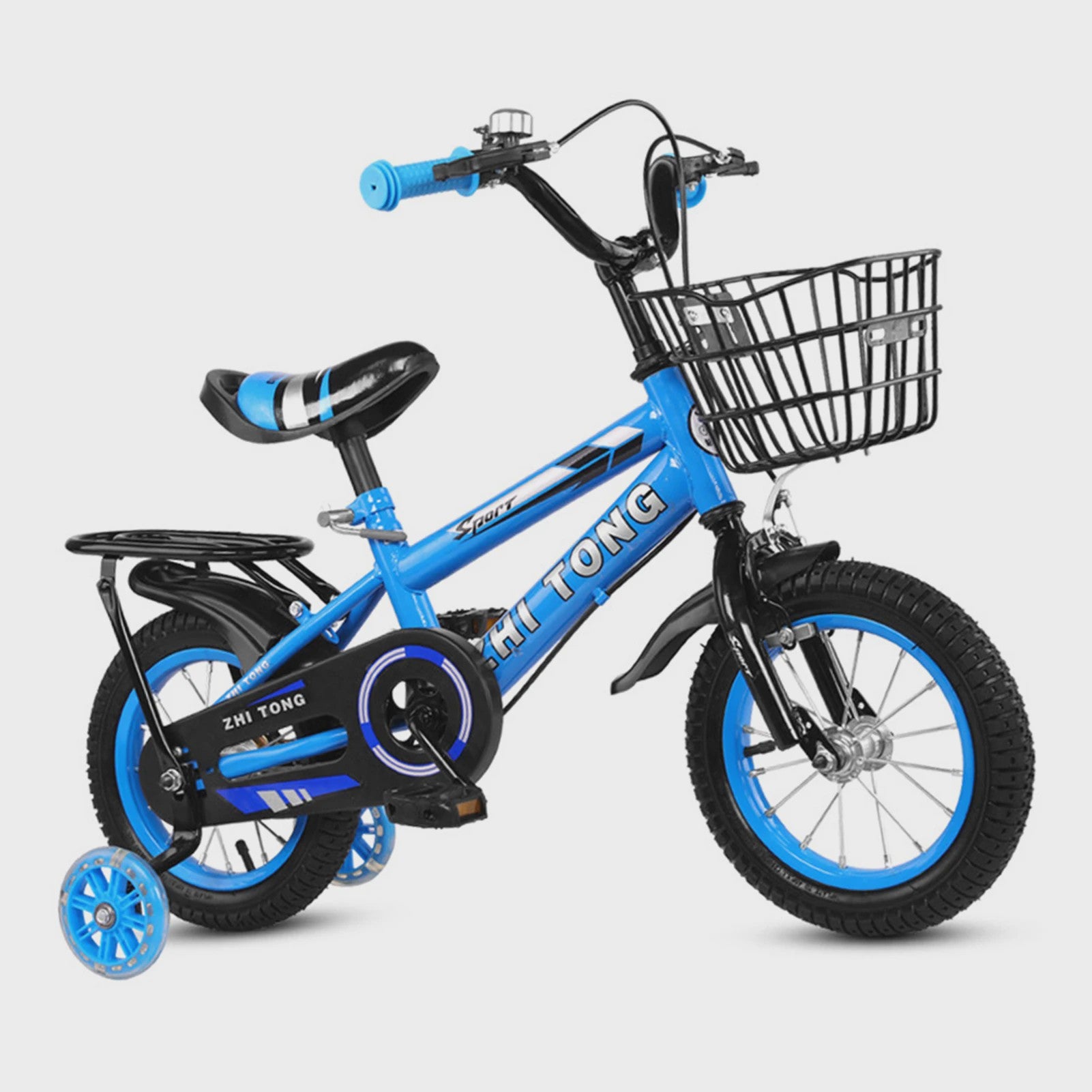 Kinderfiets 14/16 inch met Mandje - Verstelbare Hoogte - Voor Jongens en Meisjes (2-7 jaar)